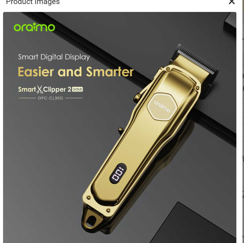 Oraimo Fashion Cordless SHaving Machine_Smart Clipper 2Gold