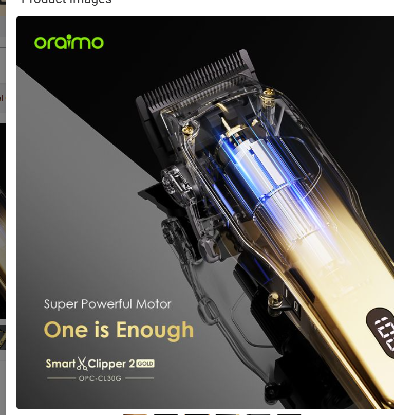 Oraimo Fashion Cordless SHaving Machine_Smart Clipper 2Gold