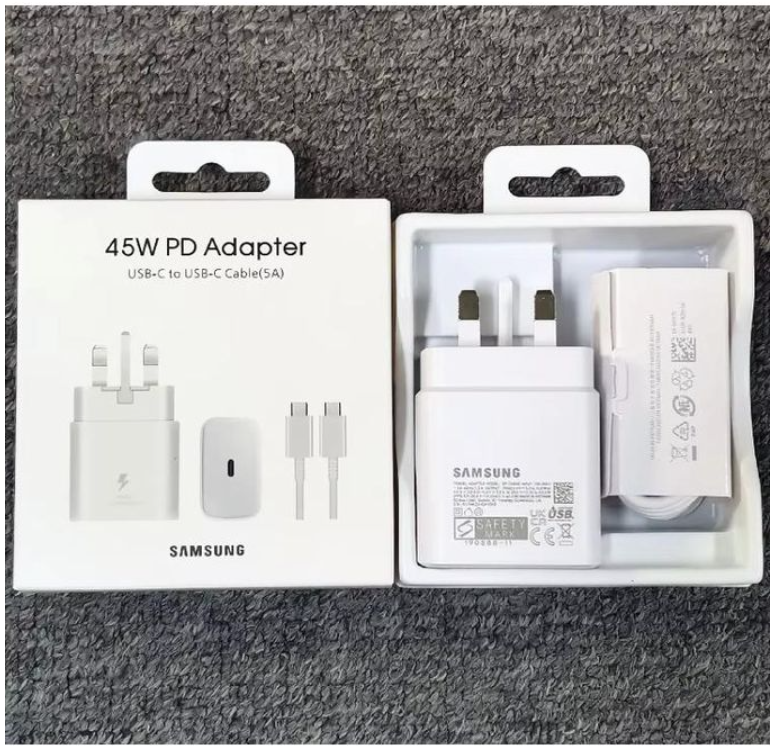 Samsung Galaxy Fast Charger 45W USB C type c to c full Wall Charger Super Fast Adapter Android Phone Charger for Galaxy A17 A16 A15 A56 A36 A26 A55 A07 A06 A05s S25 Ultra S24 S23 S22 S21 S20 S10 Z Fli