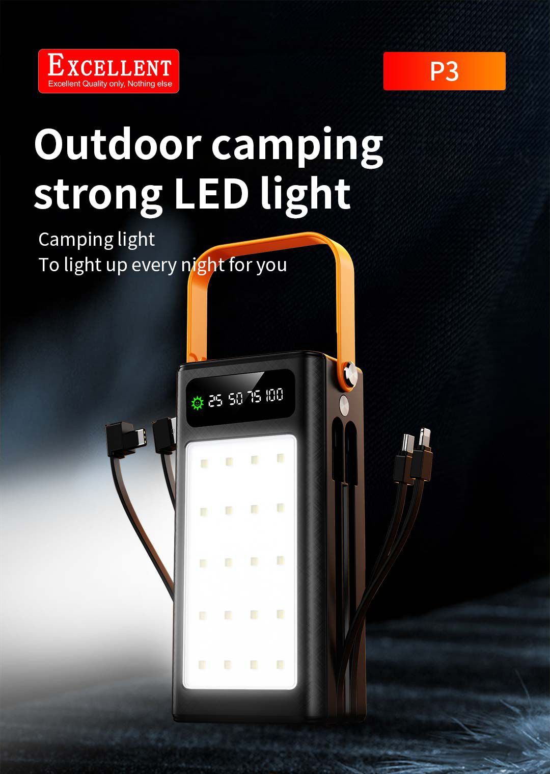 EXCELLENT P3 30000 mAh FAST CHARGING OUTDOOR POWER BANK