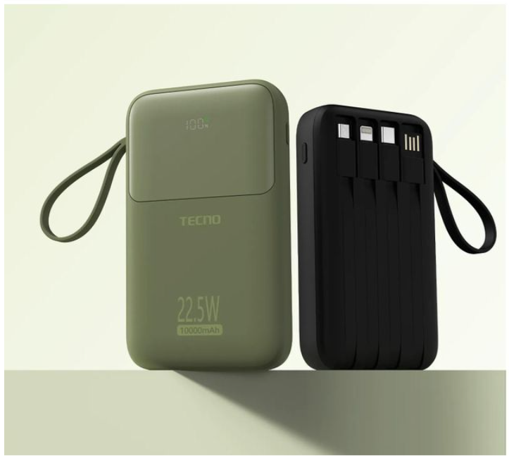 Tecno S101Q Power Bank , 22.5W Ultra Power Super Small Size Universal Compatibility , Elegant Design with LED Display ,Over-current (OCP) , Over-voltage (OVP) ,Short-circuit (OSP)