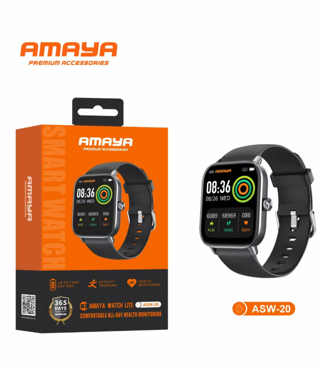 AMAYA ASW-20 Smart watch COMFORTABLE ALL DAY MONITORING, FITTNESS TRACKER, HEART RATE MONITOR Smartwatches