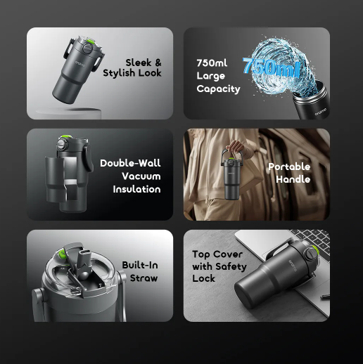 oraimo ThermoGo 750ml Stainless Steel Insulated Thermos