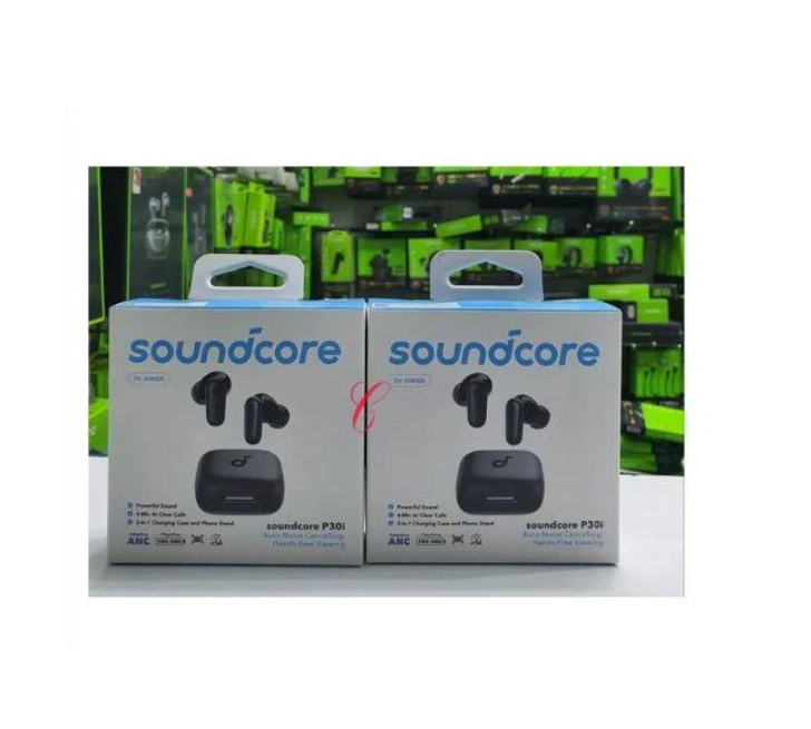 Anker Soundcore P30i Noise Cancelling Earbuds, Strong and Smart Noise Cancelling, Powerful Bass, 45H Playtime, 2-in-1 Case and Phone Stand, IP54, Wireless Earbuds, Bluetooth 5.4