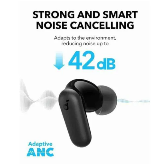 Anker Soundcore P30i Noise Cancelling Earbuds, Strong and Smart Noise Cancelling, Powerful Bass, 45H Playtime, 2-in-1 Case and Phone Stand, IP54, Wireless Earbuds, Bluetooth 5.4