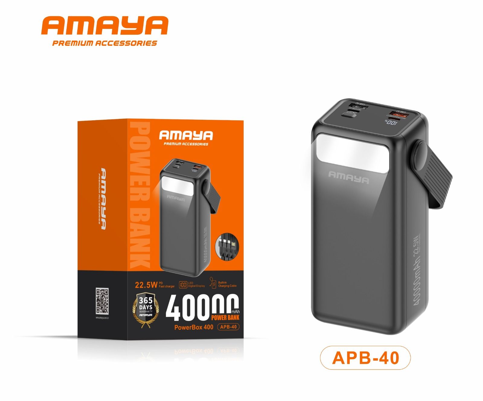 Amaya PowerBox 400 APB-40 40000mAh 22.5W PD Fast Charging Powerbank power bank