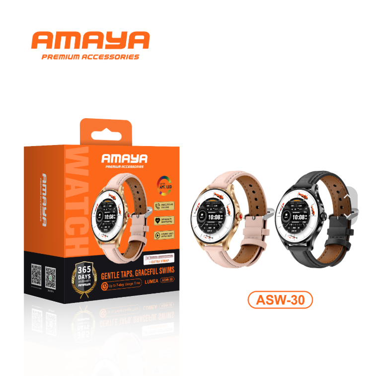 Amaya ASW-30 Sports Smartwatch – Ultimate Fitness Companion with Bluetooth Calling & Power-Saving Mode  Smart watches
