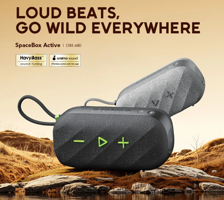 oraimo SpaceBox Active 25W Portable Speaker with FM Radio & Custom EQ Wireless Bluetooth Speaker