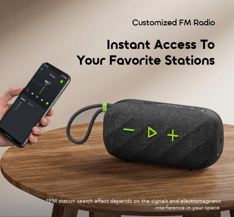 oraimo SpaceBox Active 25W Portable Speaker with FM Radio & Custom EQ Wireless Bluetooth Speaker