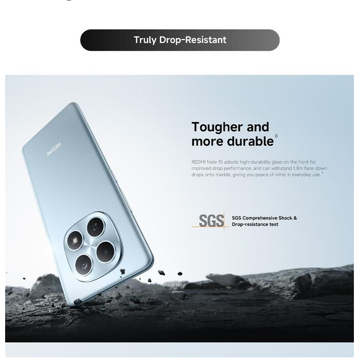 XIAOMI Redmi Note 15, 6.8", 6GB RAM + 128GB, 6000mAh, Black (25 Months Warranty) Smart Phones