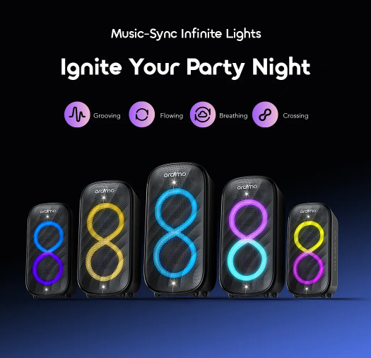 oraimo SpaceBox Max 200W Auracast SpaceBox Max  Portable Bluetooth Speakers