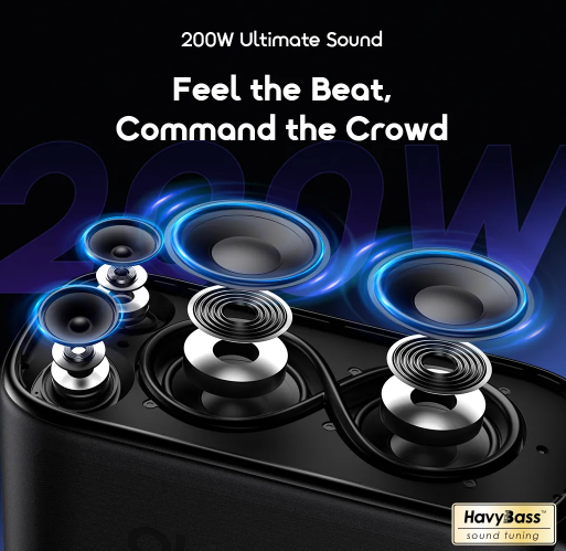 oraimo SpaceBox Max 200W Auracast SpaceBox Max  Portable Bluetooth Speakers