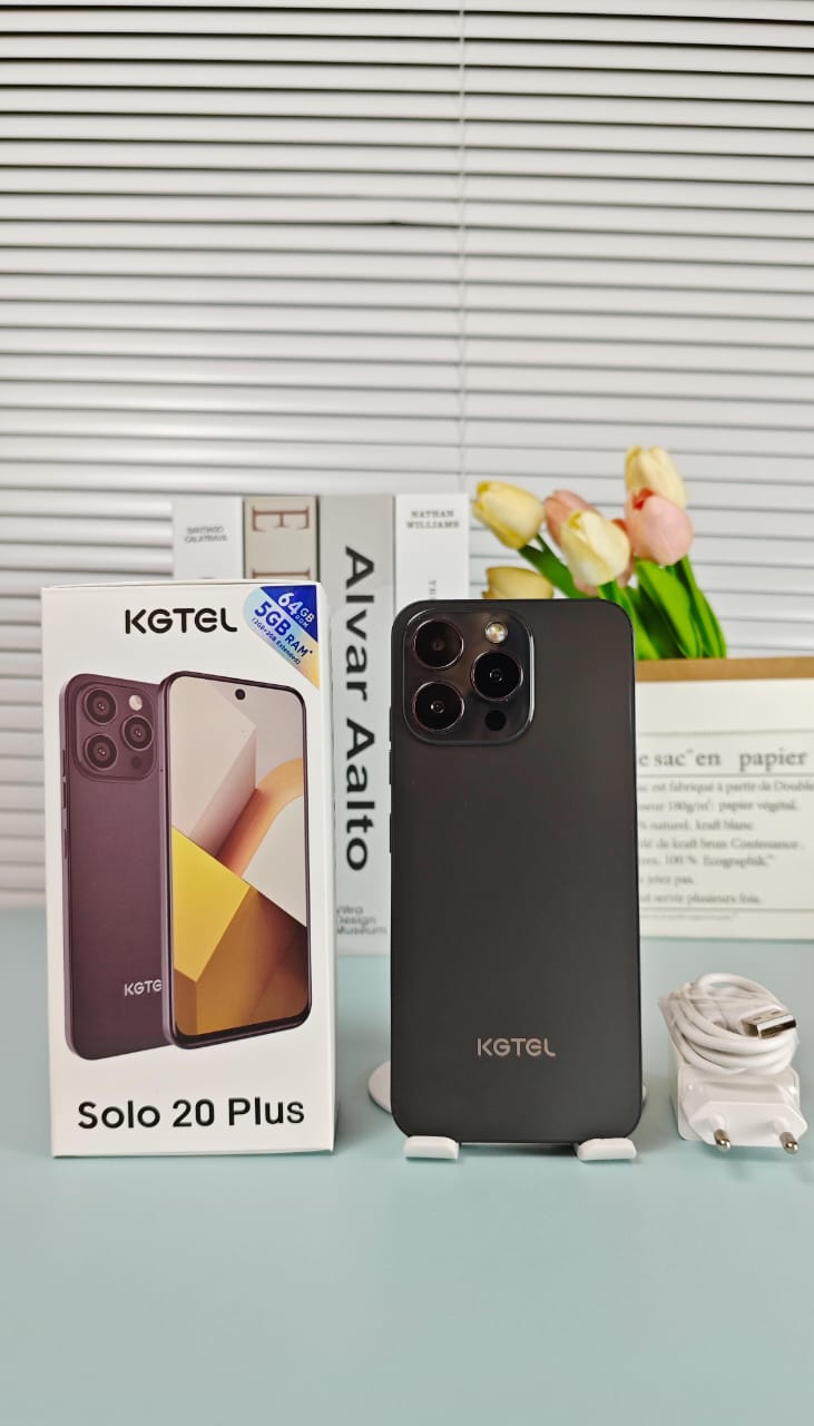 Kgtel SOLO 20 PLUS 64GB ROM+5GBRAM BATTERY 5000MAH SCREEN 6.67" NETWORK 2G/3G CAMERA REAR 13MP+FRONT 8MP FACE UNLOCK SIDE MOUNTED FINGERPRINT SMART PHONE