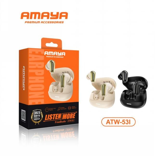 Amaya FreeBuds ATW-53I Earbuds 22 hours playtime Bluetooth Earphones