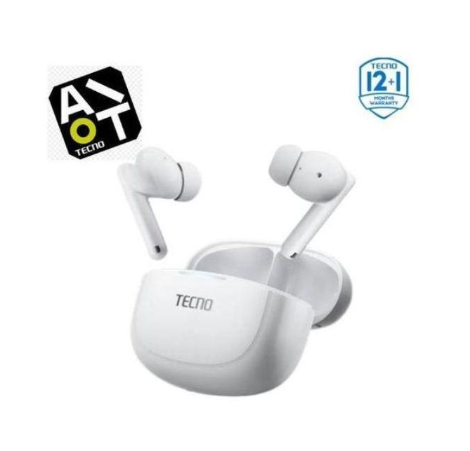 Tecno Buds 4 Air AI-ENC Enhanced Clarity Calls Deep Bass Enjoyment, 22hrs Battery Life  (1 YR WRTY) Bluetooth Earphones