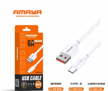 Amaya AM-C6A Data Cable Fast Charging Type C USB Cable