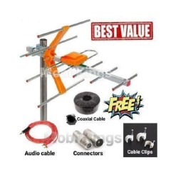 Generic Outdoor Digital TV Aerial Antenna + 3 Mobi GIFTS