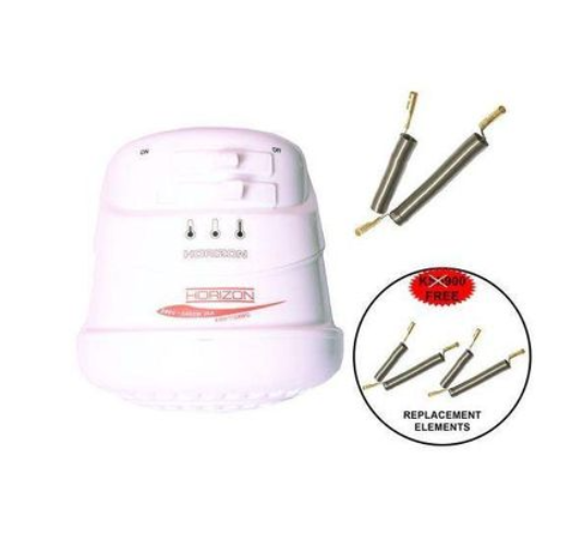 {OFFER !! OFFER !!}Horizon Instant Hot Electric Water Heater 5400w Electric Shower Head Faucet 3 Gear Adjustable Fast Heating Bath Shower Heater