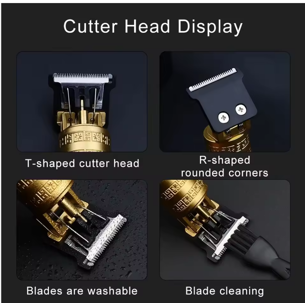 GRAB YOURS TODAY // ON OFFER📍📍Professional Vintage Electric Rechargeable 10W Hair Clipper & Barber Trimmer T9 for Men's Hair Cutting