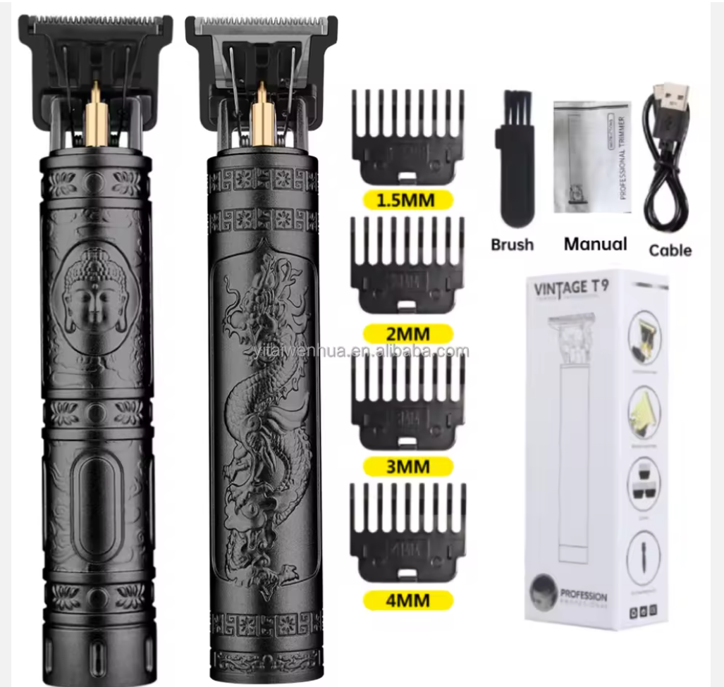 GRAB YOURS TODAY // ON OFFER📍📍Professional Vintage Electric Rechargeable 10W Hair Clipper & Barber Trimmer T9 for Men's Hair Cutting