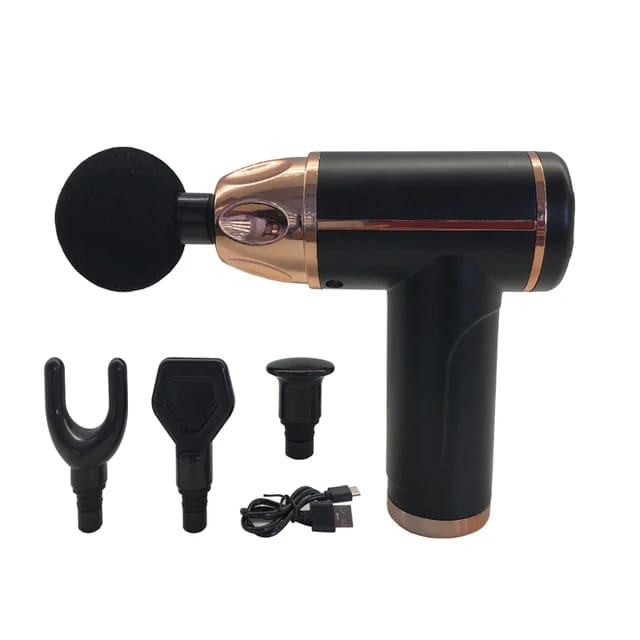 Massage gun with 4 attachment options