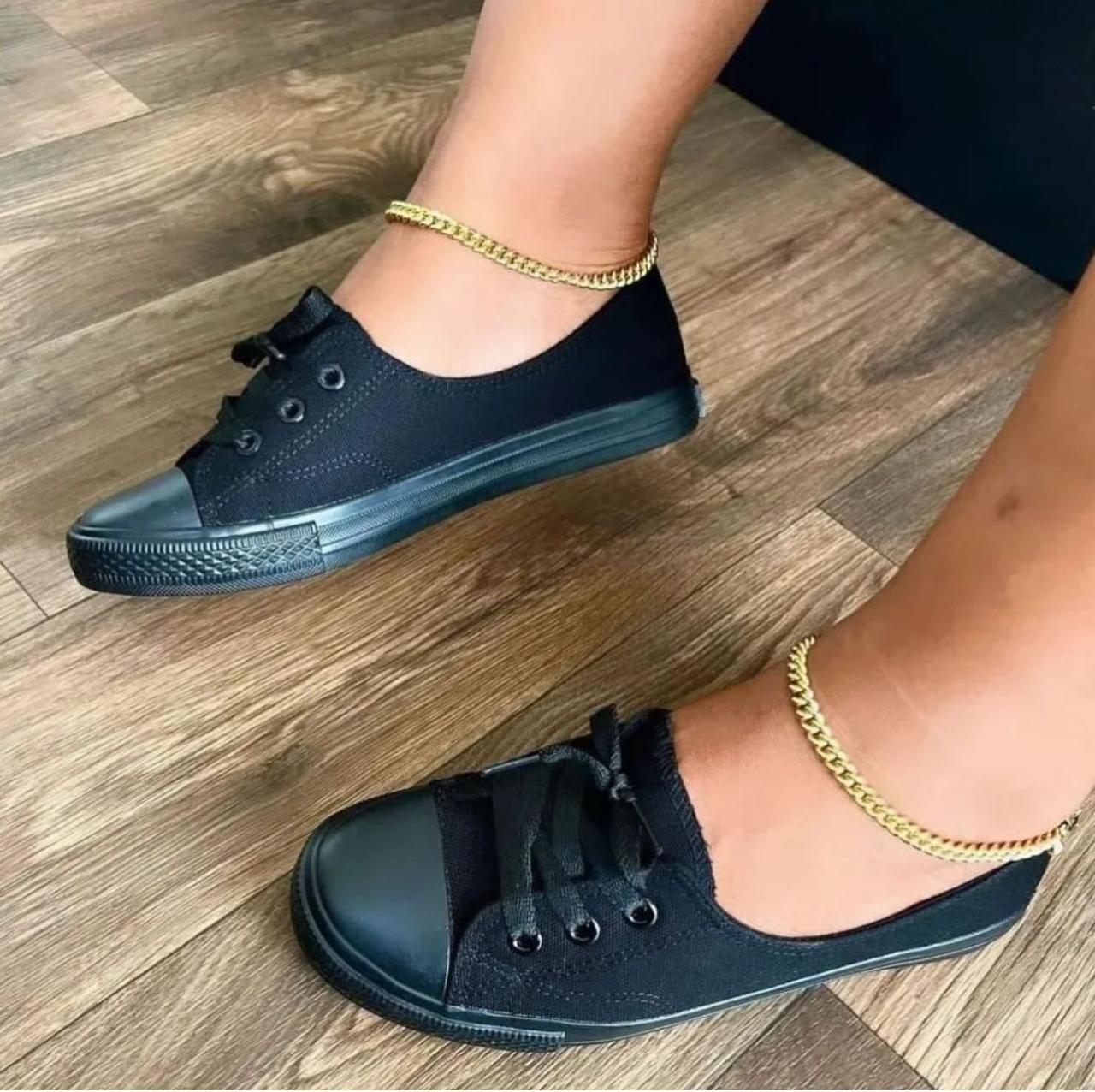 Ladies Black Sneakers