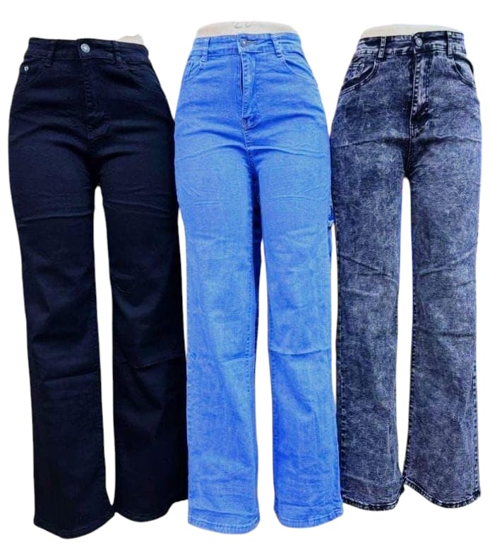 3 Ladies Jeans/Mummy Jeans/Straight Jeans-Blue,Black,Grey