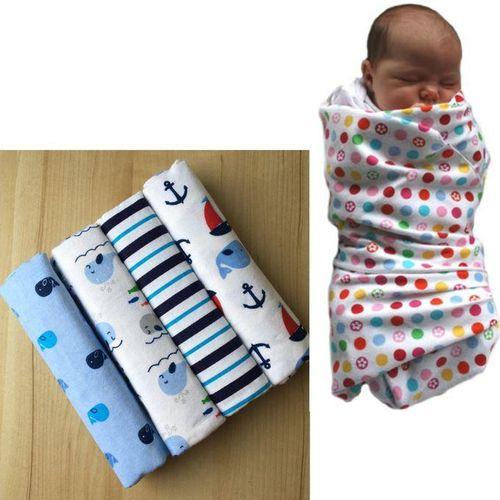 4Pcs Soft Unisex Baby receiving Fleece Blankets Newborn,Assorted