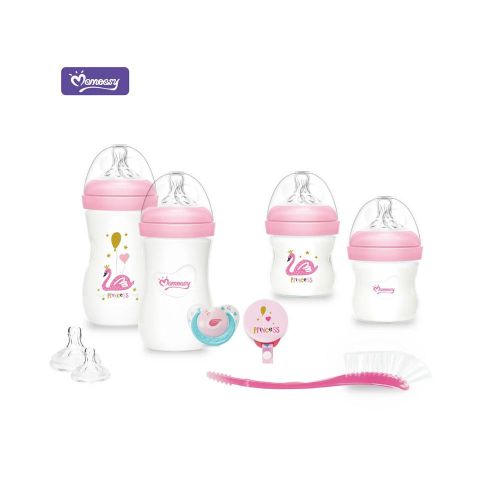 Momeasy Newborn Baby Feeding Gift Set - Pink