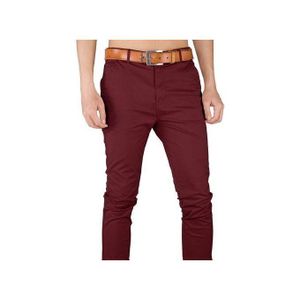 Maroon Men’s Heavy-Duty Hard Khaki Chino Trouser