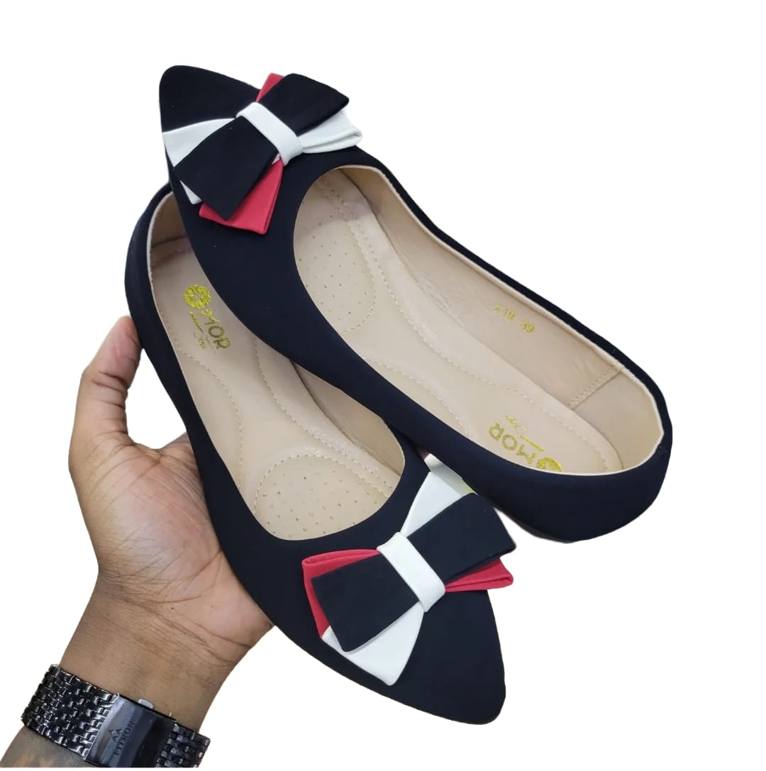 Elegant Velvet Bow Flats