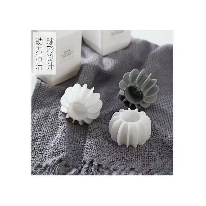 10Pcs Reusable Laundry Balls Scrubbing Balls Gray White Silicone Dryer Balls Washing Machine Ball Fabric Softener Alternative For Clothes Deep Cleaning Anti-Winding