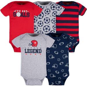 5PCs Cutest Baby Newborn Cotton Short-sleeve Baby Boy Onesies/Bodysuit/sleepsuit