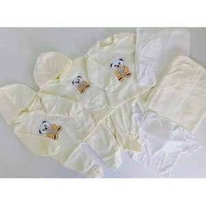 8PCS UNISEX NEWBORN BABY RECEIVING SET-Cream