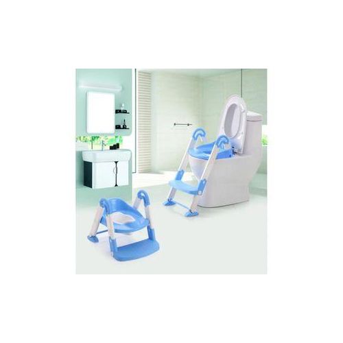 Blue Comfortable 3-in-1 Toddler Potty Training Ladder with Step Stool