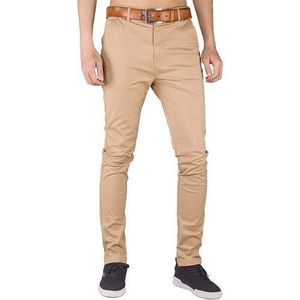 Beige Urban Edge Slim-Fit Soft Khaki Trouser