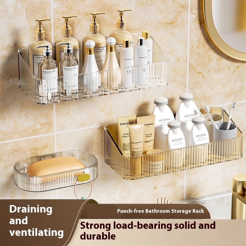 Storage Rack  Plastic Bathroom Corner Shelf Wall Mounted Bathroom Shelves Organizer Wall Shelf Kitchen Storage Holder