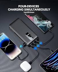 20000mAh High Capacity PowerBank, 2.1A intelligent fast charging, compatible with 99% of electronic device, Using lithium polymer batteries, safe to carry and light weight.