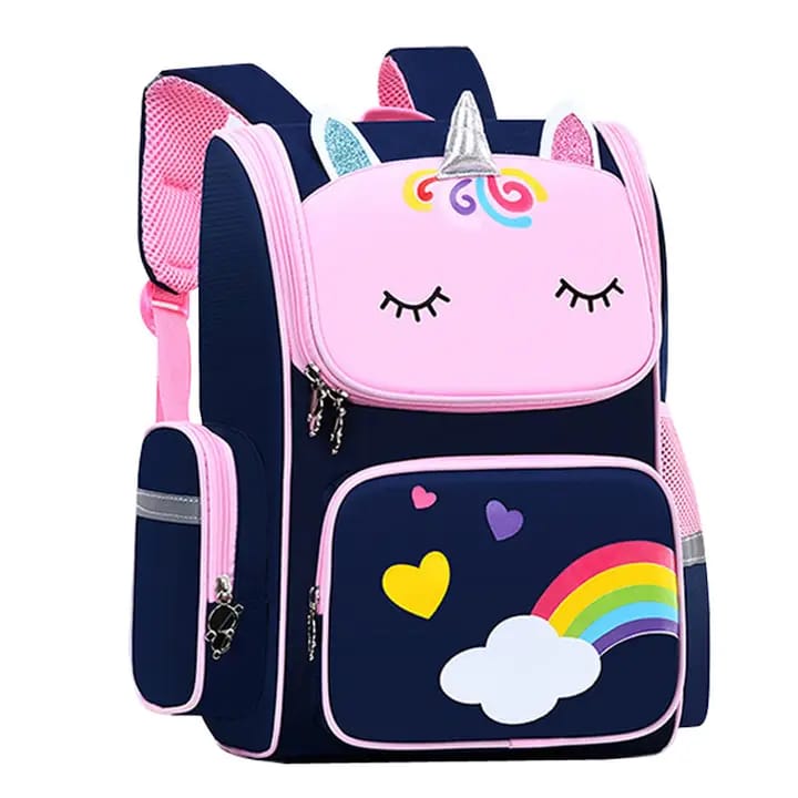 Kid Backpack for Girl Unicorn Children Bookbag Rainbow Eyes School Bag Teen Girl Backpack for Traveling Waterproof Mochilas