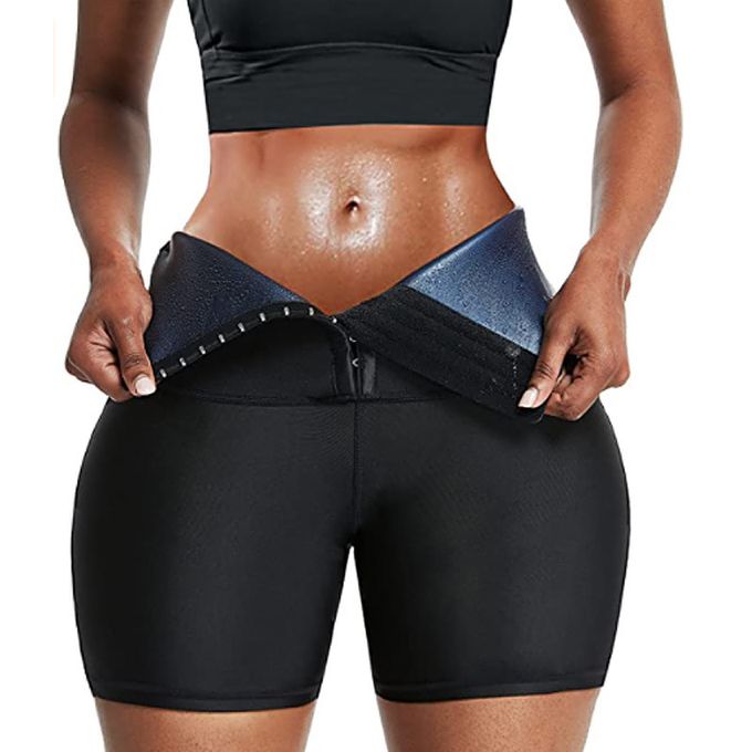 Fashion Sauna Sweat Short Pants Suits For Women High Waist Slimming Shorts