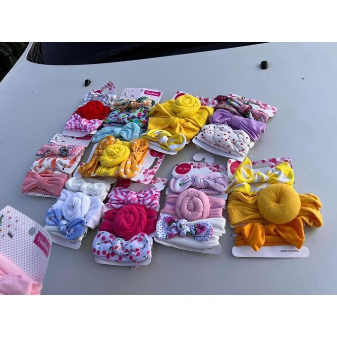 Fashion Baby Head Wrap Headband Big Bow Band 3pcs