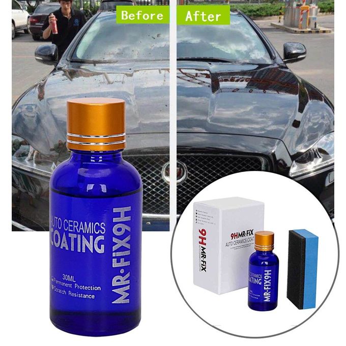 Automotive Ceramic Coating, Greyghost Mr Fix 9H Anti Scratch Hydrophobic Polish Nano Coating Kit, High Gloss Car Paint Sealant Protection