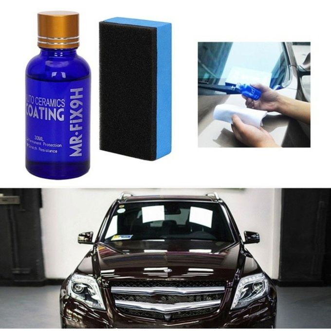 Automotive Ceramic Coating, Greyghost Mr Fix 9H Anti Scratch Hydrophobic Polish Nano Coating Kit, High Gloss Car Paint Sealant Protection
