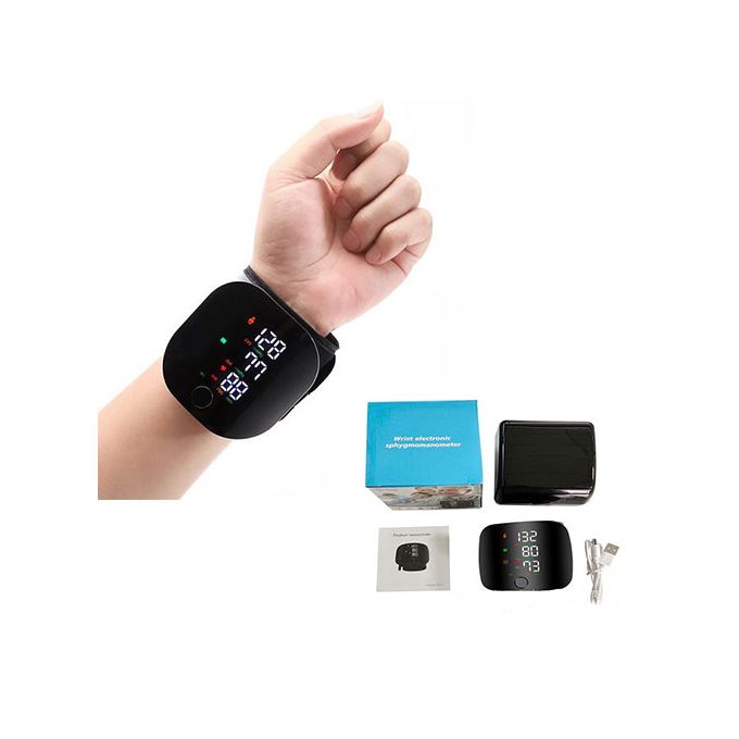 USB Chargeable Voice Digital Wrist BP Pulse Vascular Blood Pressure Monitor Heartbeat