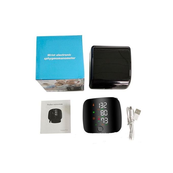 USB Chargeable Voice Digital Wrist BP Pulse Vascular Blood Pressure Monitor Heartbeat
