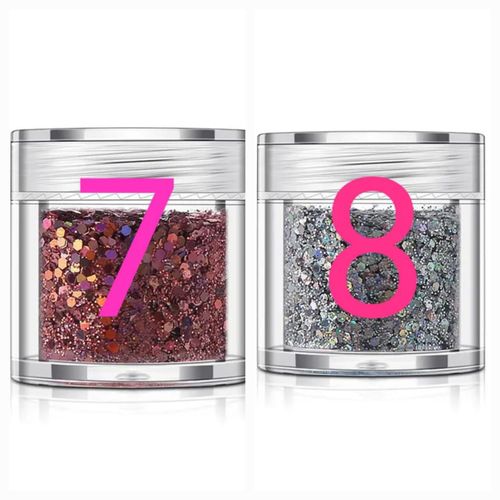 Shimmers/Glitters /Face /Body /Eye /Hair/ Nails Holographic Chunky  Craft Glitter for Resin Art Crafts, Cosmetic Glitter for Nail Body Face Eye, Epoxy Resin Glitter Sequin flake Dust Powder Glitters