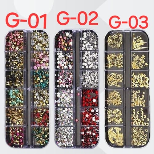 Nail Art Rhinestones Gems Nail Art Crystal Nail Jewels Diamonds, Nail Charms Nail Gems Nail Diamonds,Nail Art Studs Nail Crystals Nail Sequins for Nails Kit /Box
