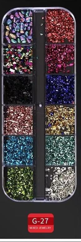 Nail Art Rhinestones Gems Nail Art Crystal Nail Jewels Diamonds, Nail Charms Nail Gems Nail Diamonds,Nail Art Studs Nail Crystals Nail Sequins for Nails Kit /Box