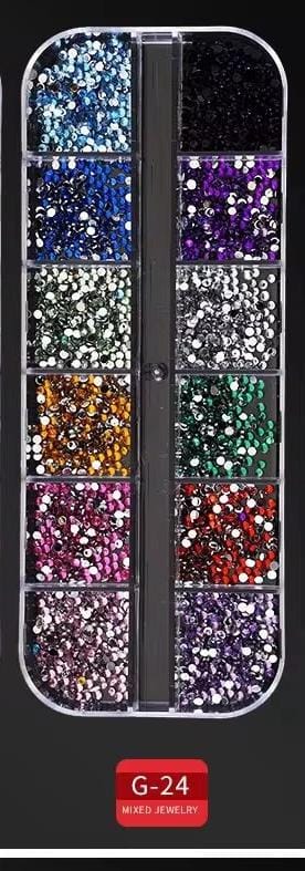 Nail Art Rhinestones Gems Nail Art Crystal Nail Jewels Diamonds, Nail Charms Nail Gems Nail Diamonds,Nail Art Studs Nail Crystals Nail Sequins for Nails Kit /Box