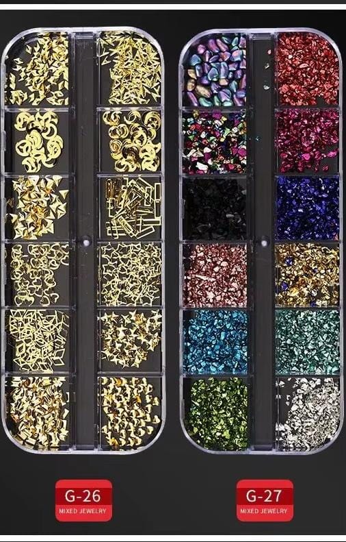 Nail Art Rhinestones Gems Nail Art Crystal Nail Jewels Diamonds, Nail Charms Nail Gems Nail Diamonds,Nail Art Studs Nail Crystals Nail Sequins for Nails Kit /Box